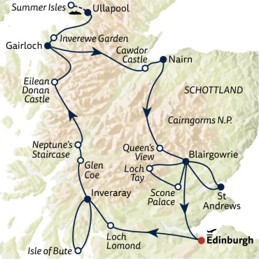 Reiseverlauf Busreise Schottland gemütlich