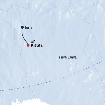 Reiseverlauf Aktivreise Lappland intensiv: Polarlichter, Abenteuer & Wellness