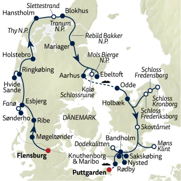 Reiseverlauf Autoreise Im Einklang mit Dänemarks Natur