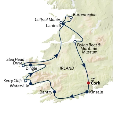 Reiseverlauf Autoreise Genussvolles Irland