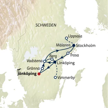 Reiseverlauf Busreise Stockholm & Countryside