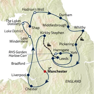 Reiseverlauf Busreise Geheimtipp Nordengland
