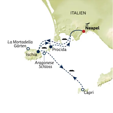 Reiseverlauf Standortreise Italienische Inselträume