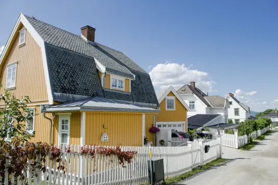 Typische Häuser in Lillehammer