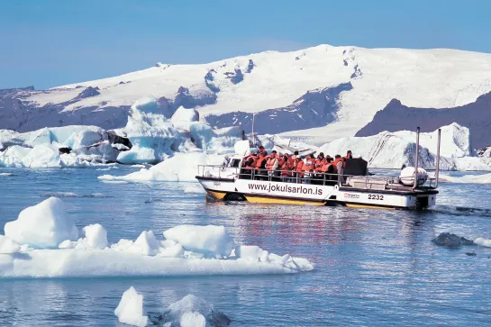 Bootsfahrt auf der Gletscherlagune Jökulsarlon