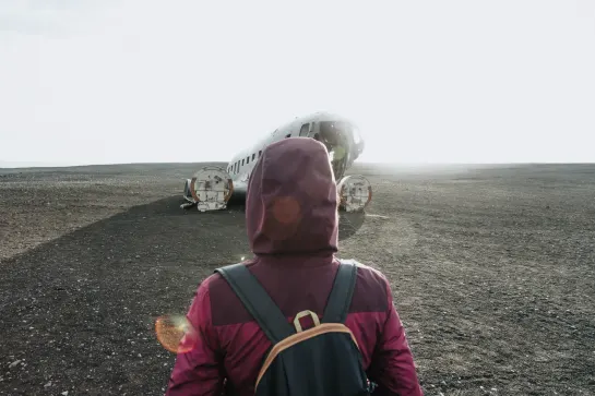 Flugzeugwrack bei Solheimasandur