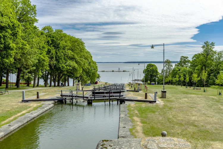 Göta Kanal Schleusentreppe von Berg