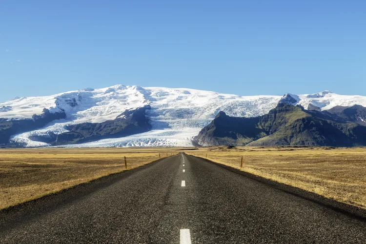 Straße zum Vatnajökull Gletscher