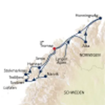 Reiseverlauf H_27-NOR561041-Hurtigruten-Arktisches-Norwegenerlebnis_S-85