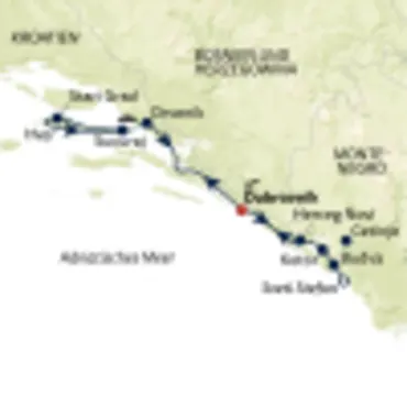 Reiseverlauf RR25-DBV121002-Balkan-Roadtrip-durch-Kroatien-und-Montenegro-S-356