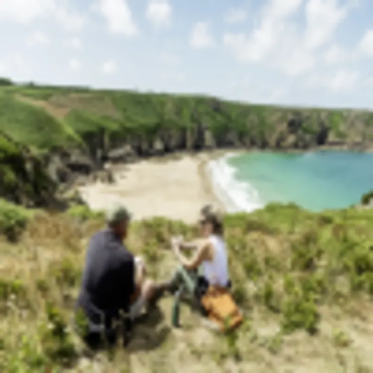 Pause an der Plémont Bay, Jersey