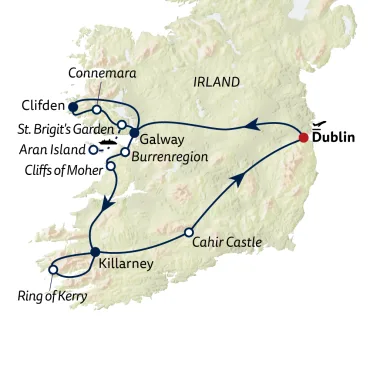 Reiseverlauf Irland gemütlich