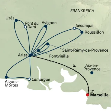 Reiseverlauf Provence & mehr
