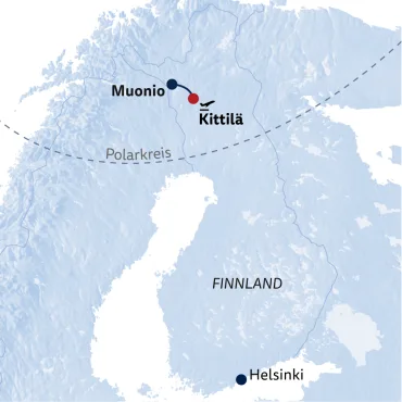 Reiseverlauf Standortreise Finnlands unvergessliche Highlights - 4 Nächte