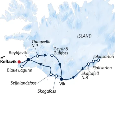 Reiseverlauf Busreise Aurora Borealis