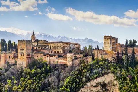 Panoramablick Alhambra Granada Andalusien