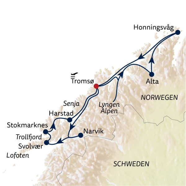Reiseverlauf H_27-NOR561041-Hurtigruten-Arktisches-Norwegenerlebnis_S-85