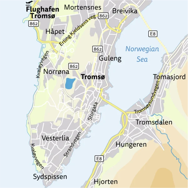 Reiseverlauf RR22-NOR141011-Norwegen-W-Tromso-a-la-Carte-S-396