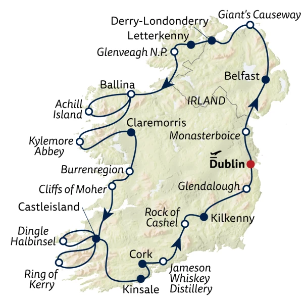 Reiseverlauf RR24-IRL110013-Irland-Irland-intensiv-S-126