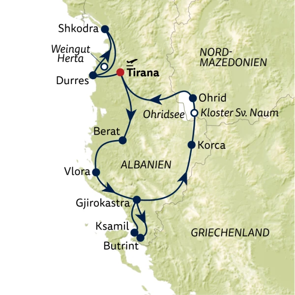 Reiseverlauf S_27-TIA111003-Balkan-Urspruengliches-Albanien-und-Ohridsee-S-xxx