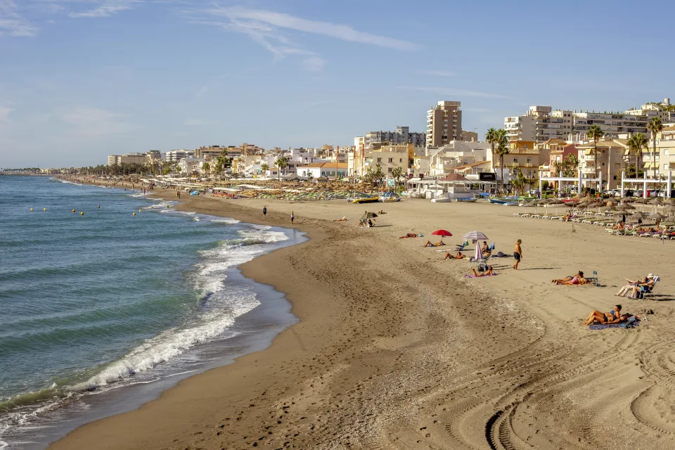 Strand Torremolinos Andalusienl