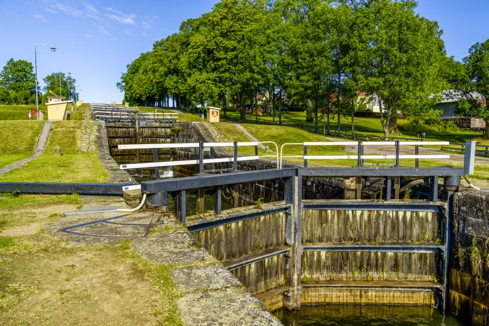 Göta Kanal Schleusentreppe von Berg