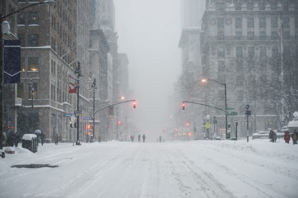 Severe weather hero image of a winter storm