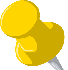 yellow thumb tack