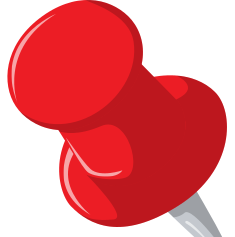 red thumb tack