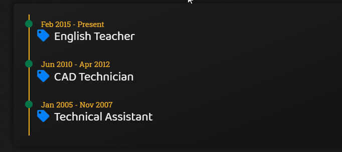 gif of animated work experience alt text