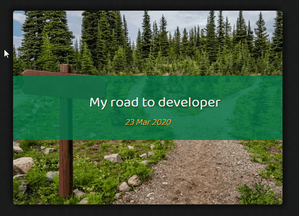 gif of blog post card text reveal effect alt text