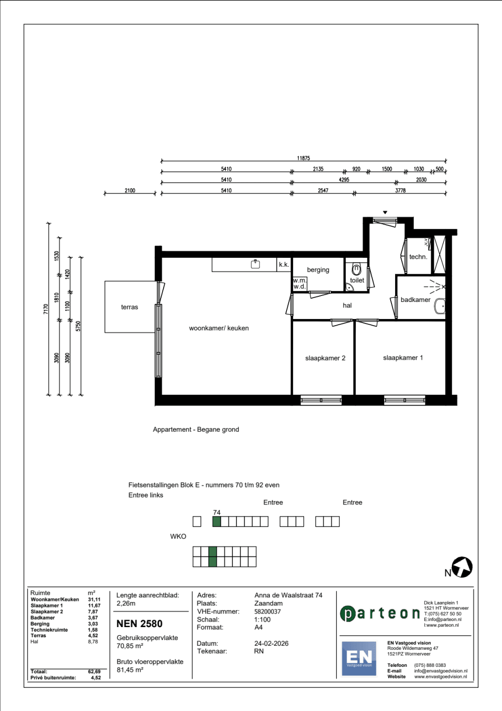 コンのお家ページ Anna de Waalstraat 74, 1506WW, Zaandam