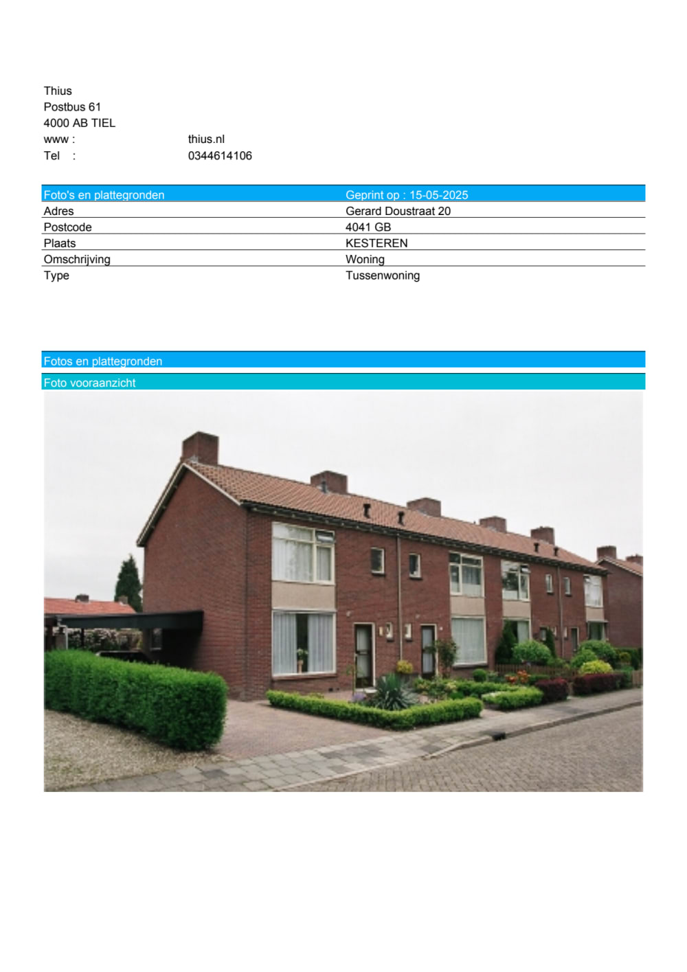 Gerard Doustraat 20, 4041 GB Kesteren, Nederland