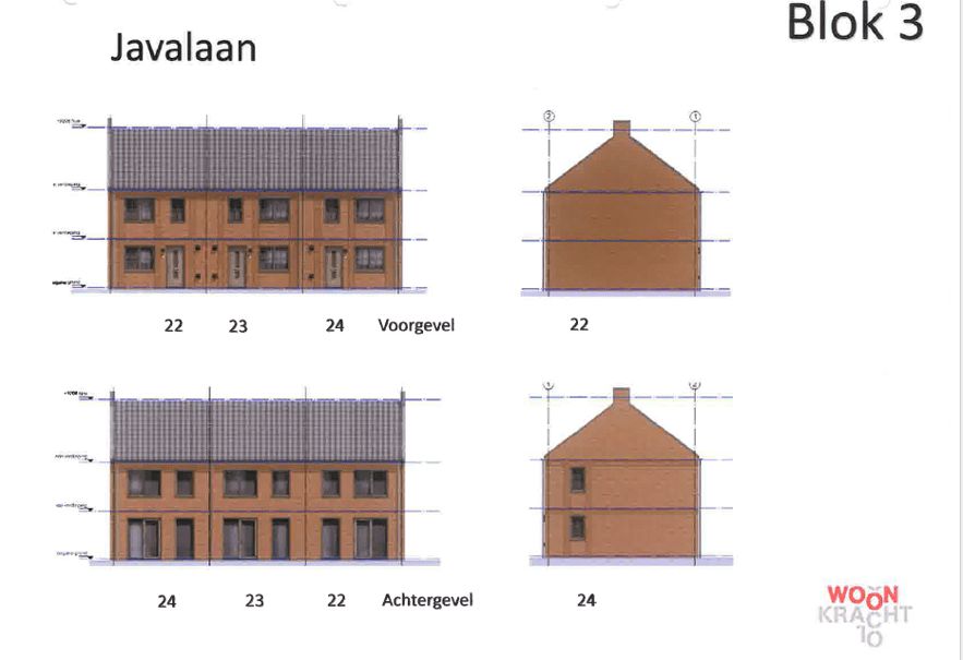 Javalaan blok 3 / 4 Hoek- en Tussenwoningen Zwijndrecht