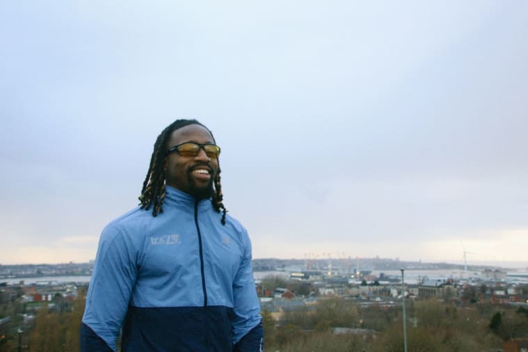 Member of a Liverpool running club on his run