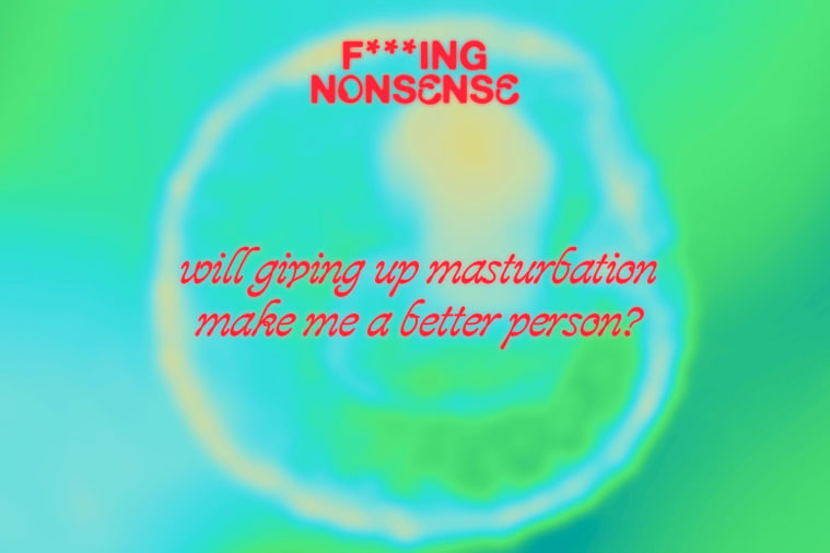 A colorful background with red text saying F*** nonsense 