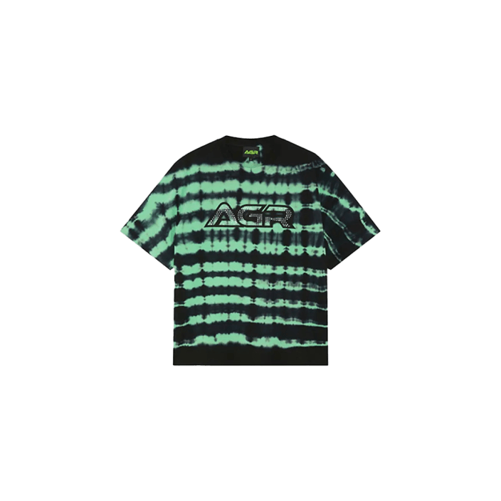 agr diamante green tie-dye tee