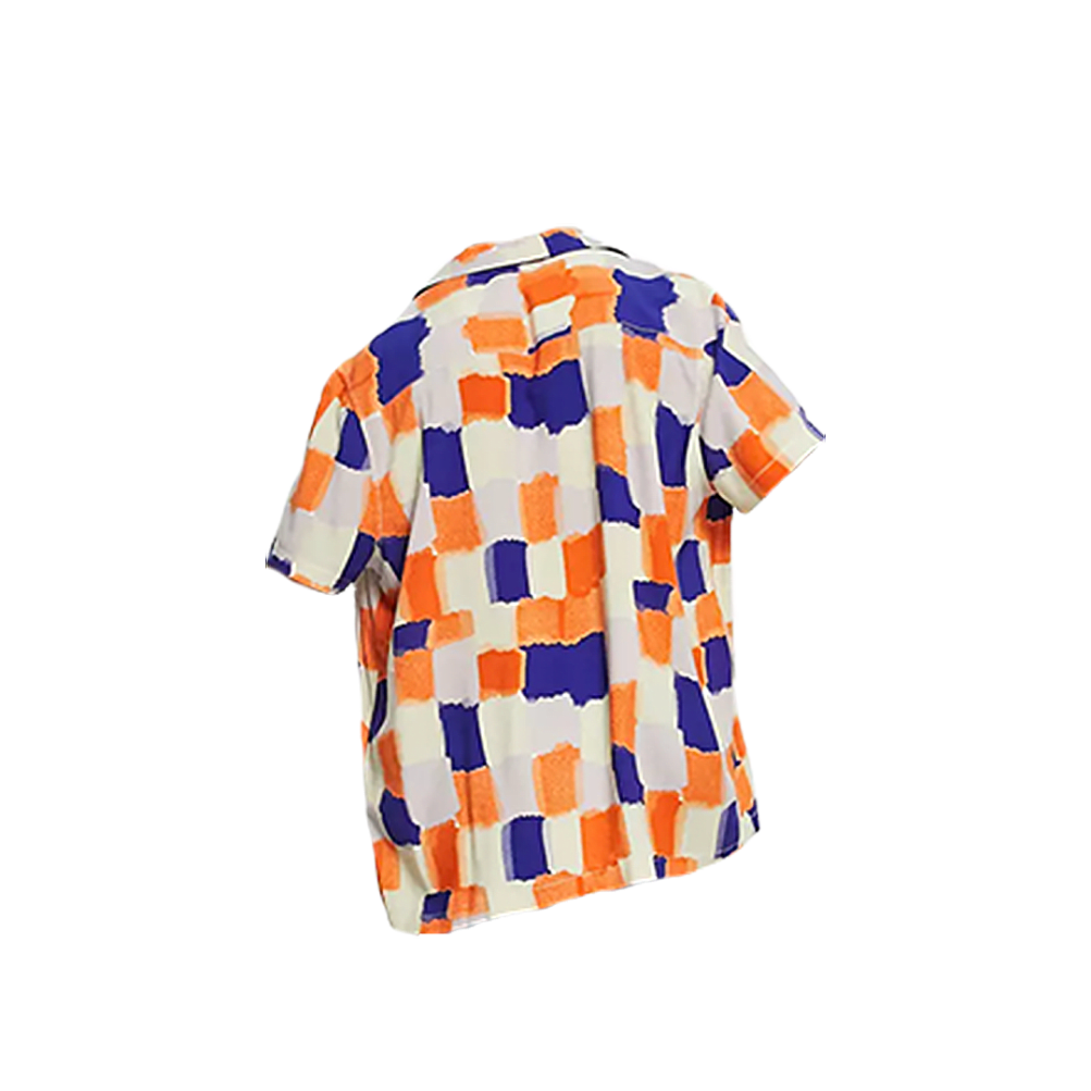 Relaxed Revere Shirt in Abstract Print