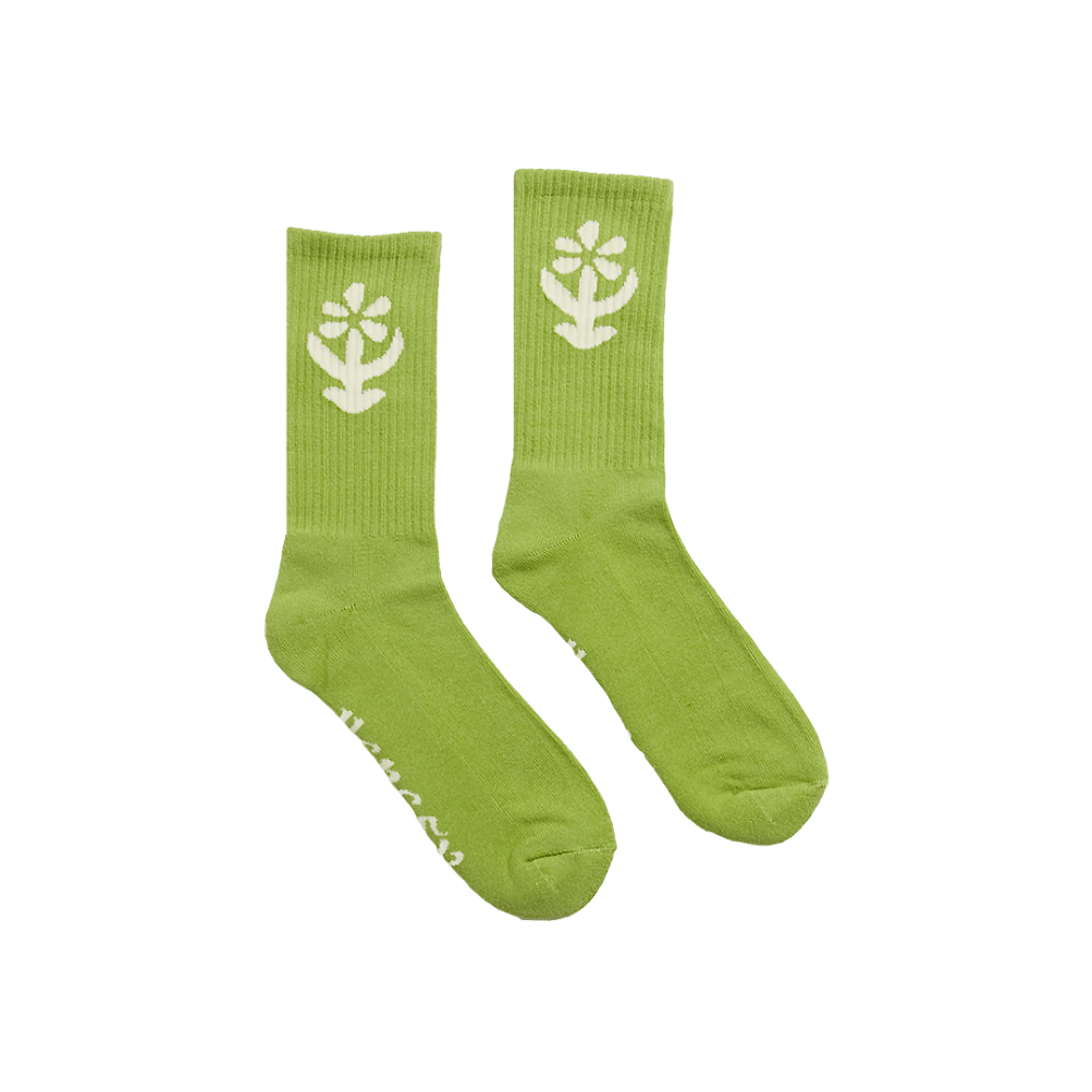 Flower Socks Green