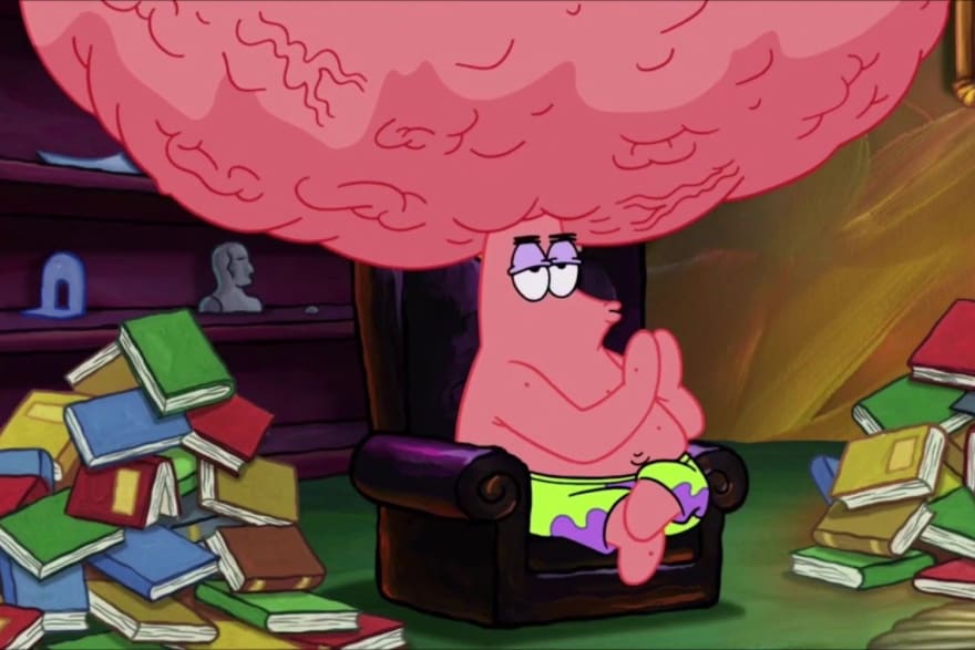 Patrick from Spongebob big brain