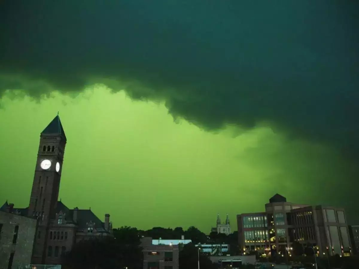 South Dakota’s eerie green sky looks straight out of Stranger Things