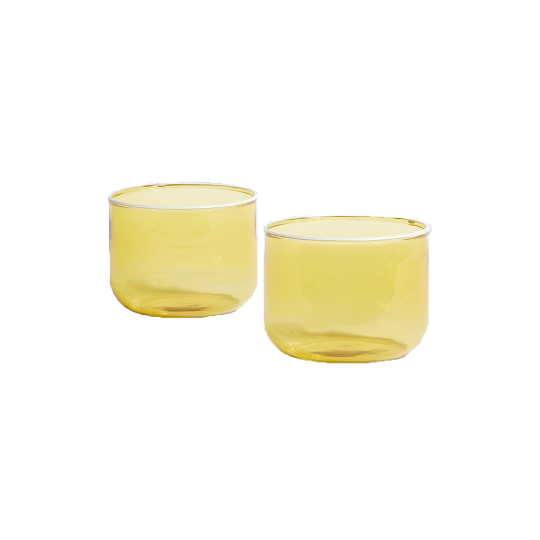 HAY | TINT GLASSES SET OF 2 IN LIGHT YELLOW, Earl of East