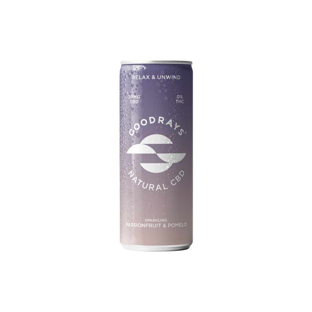 Goodrays - Passionfruit & Pomelo, Natural 30MG CBD Seltzer