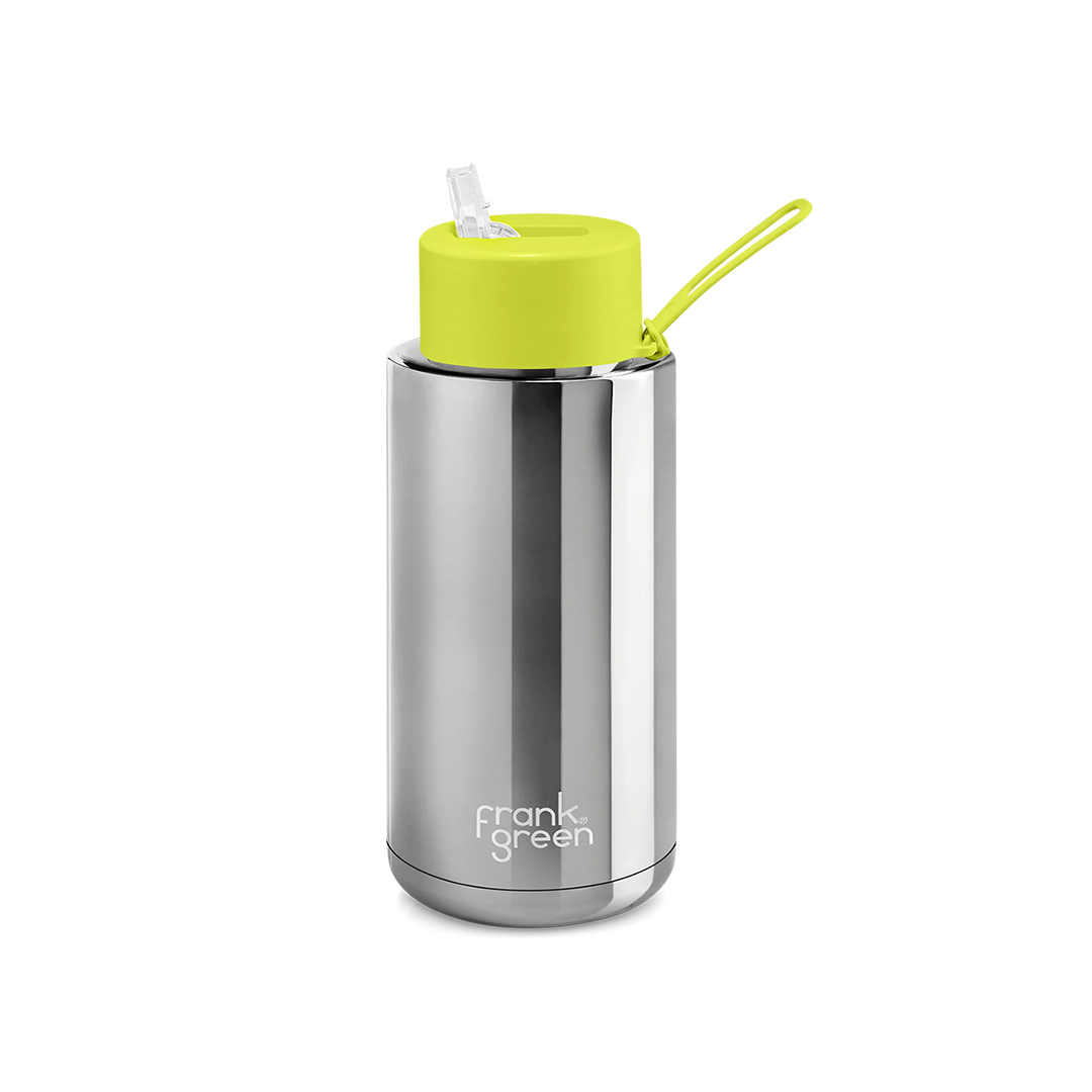 Chrome Ceramic Reusable Bottle - 34oz
