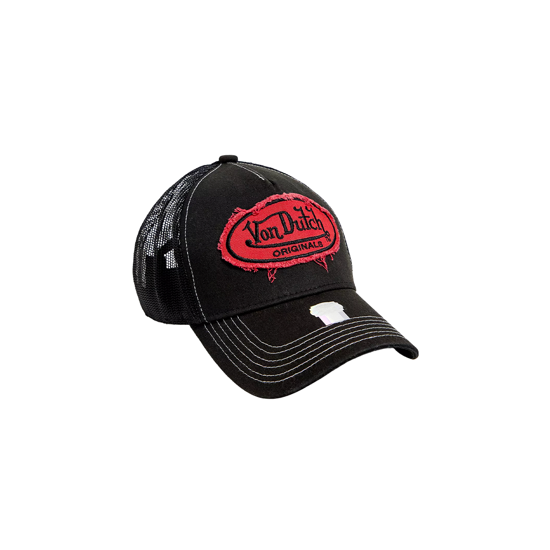 Black & Red Trucker Cap
