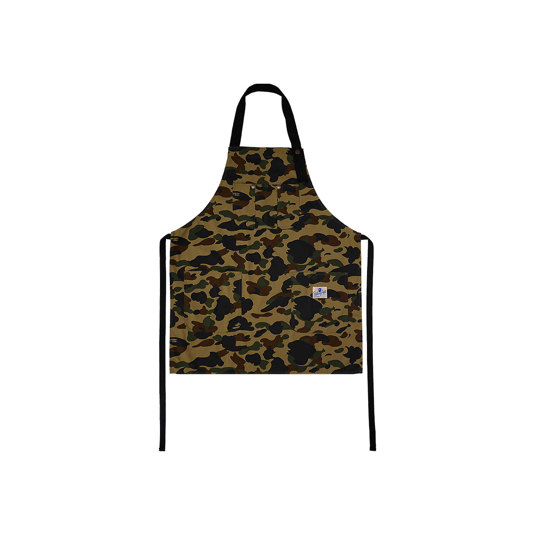 Camouflage-print cotton apron