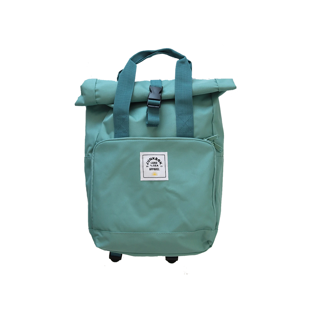 Old School Sage Green Recycled Roll-Top Backpack
