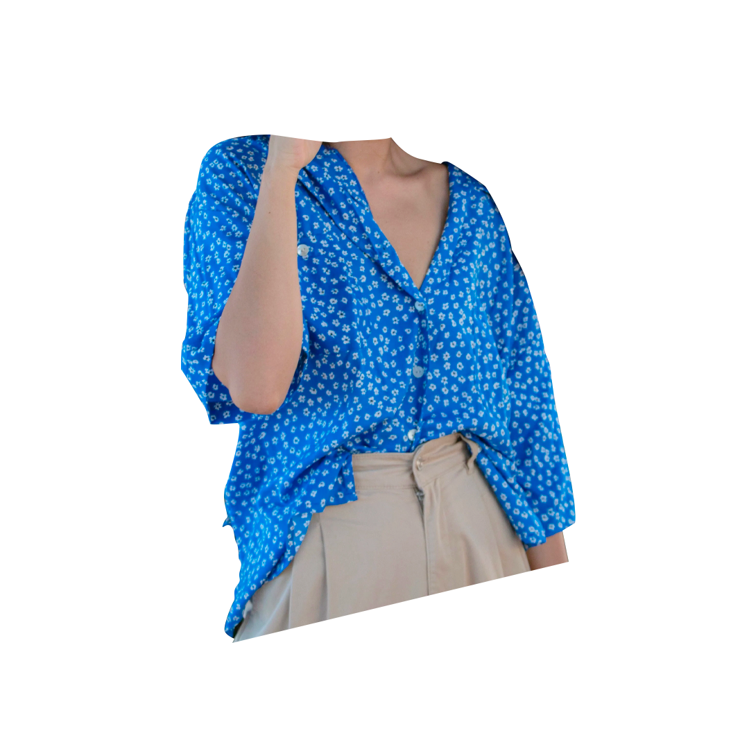 BOX Shirt - Ditzy Blue