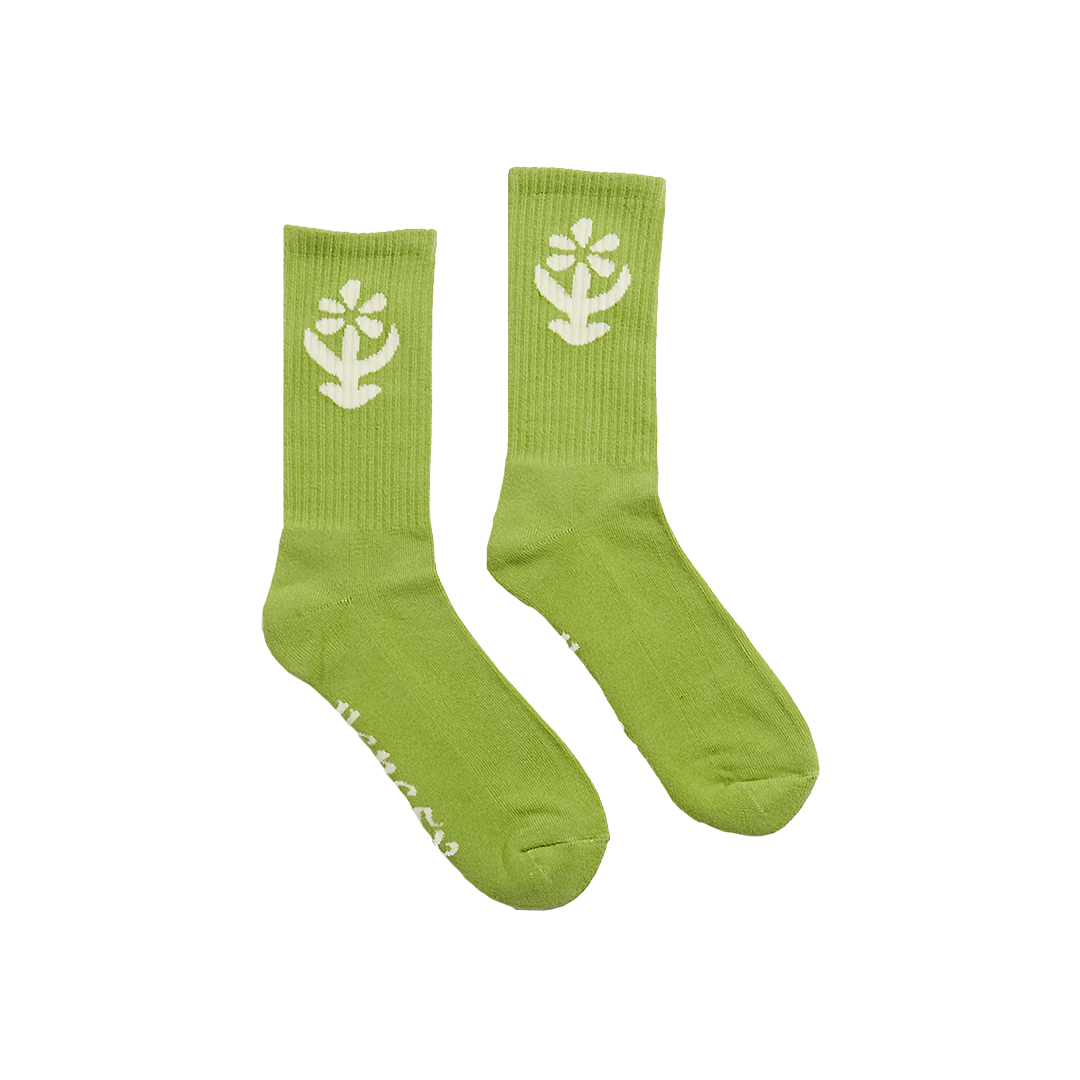 Flower Socks Green