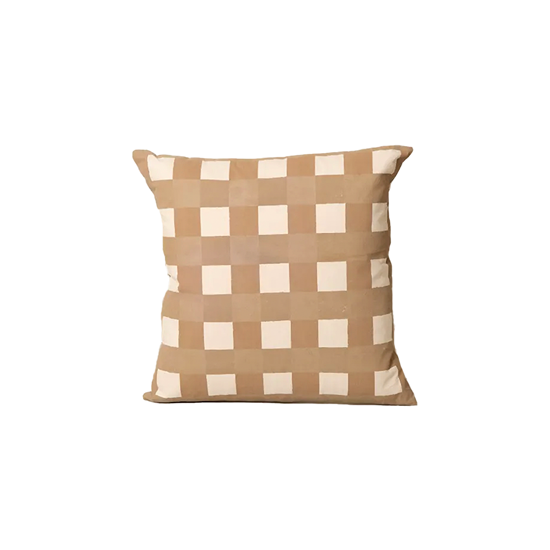 hand painted check cushion
